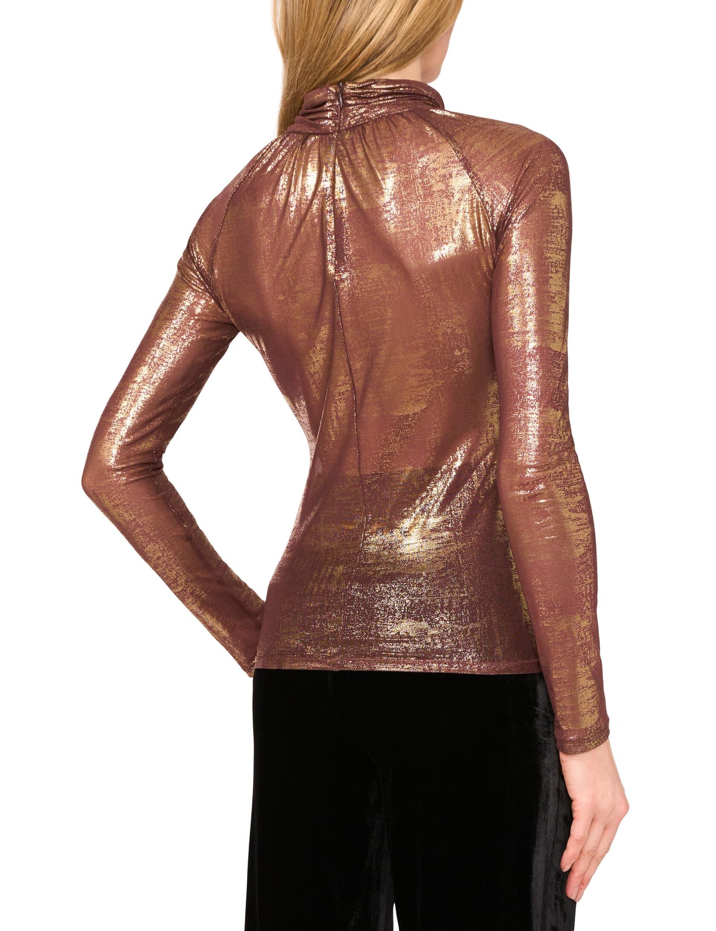 Ted Baker SOFINA - Ruched Turtleneck Top LIGHT BROWN