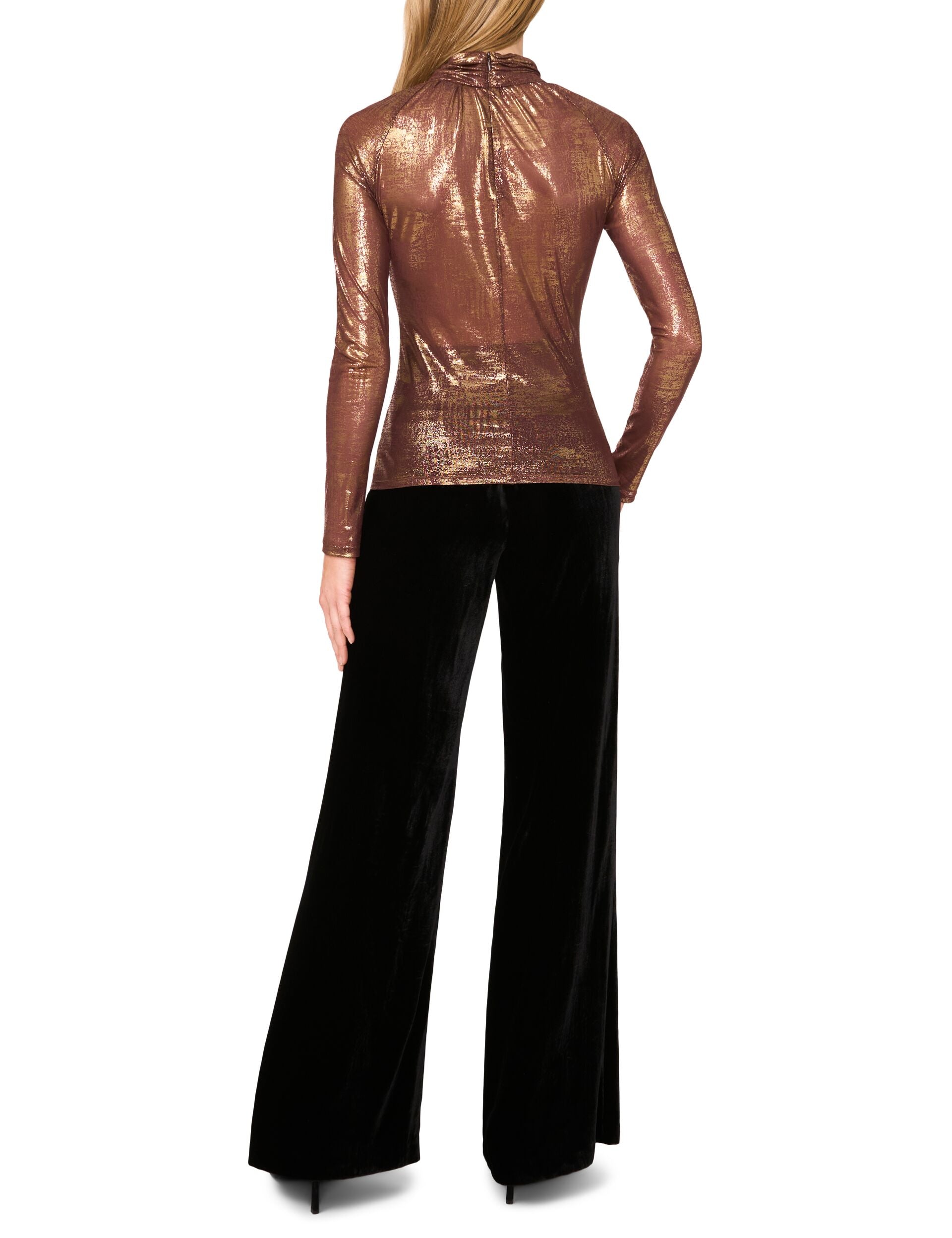 Ted Baker SOFINA - Ruched Turtleneck Top LIGHT BROWN