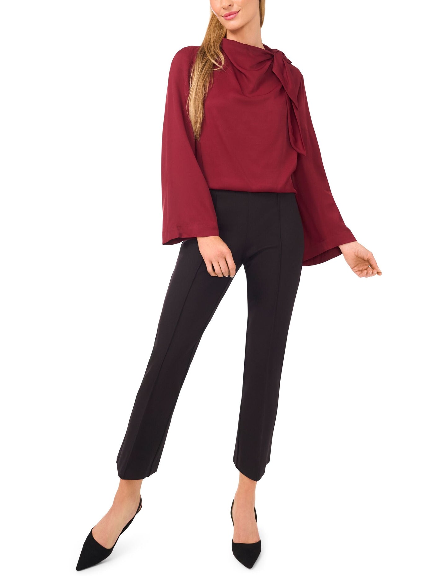 Ted Baker GINEVRA - Tie Neck Blouse BURGUNDY