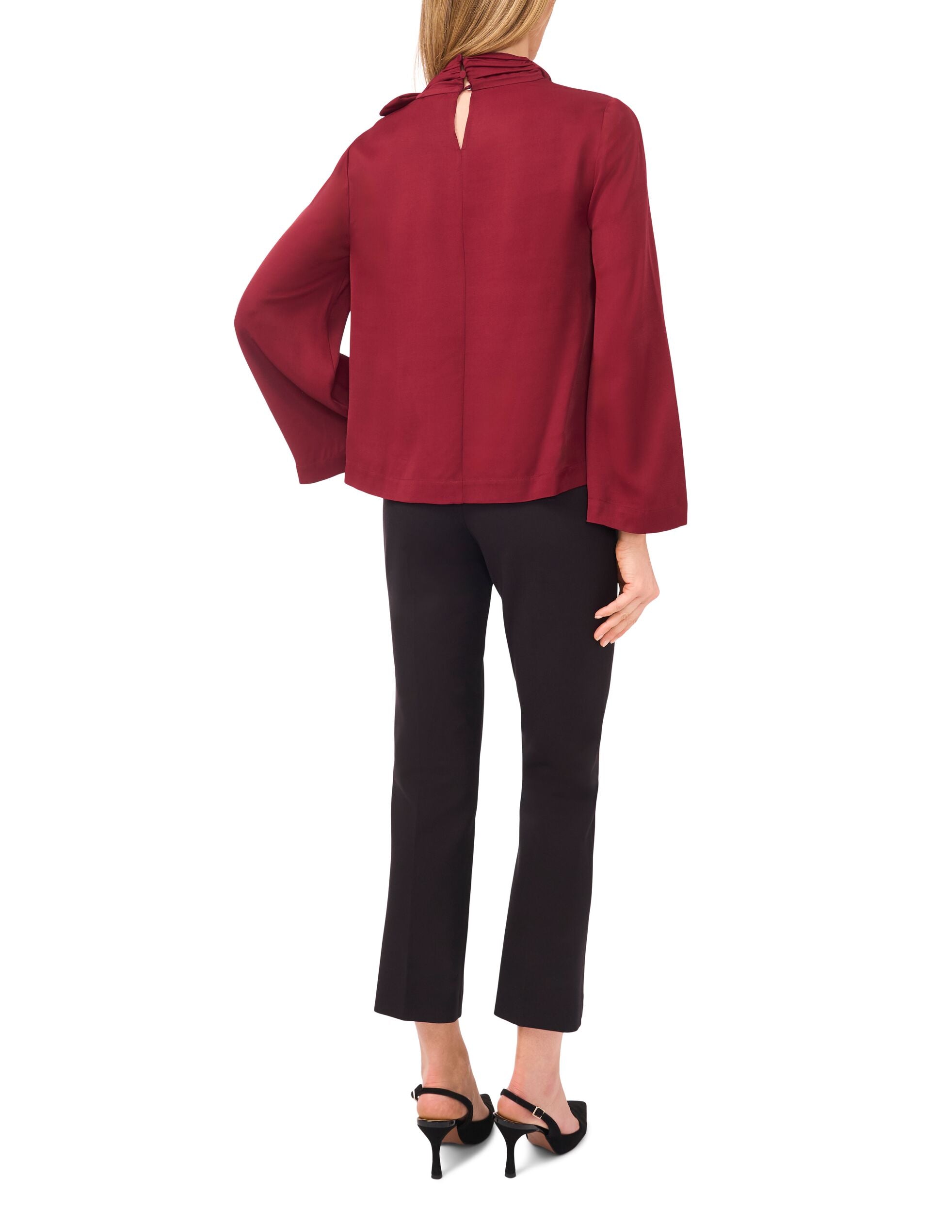 Ted Baker GINEVRA - Tie Neck Blouse BURGUNDY