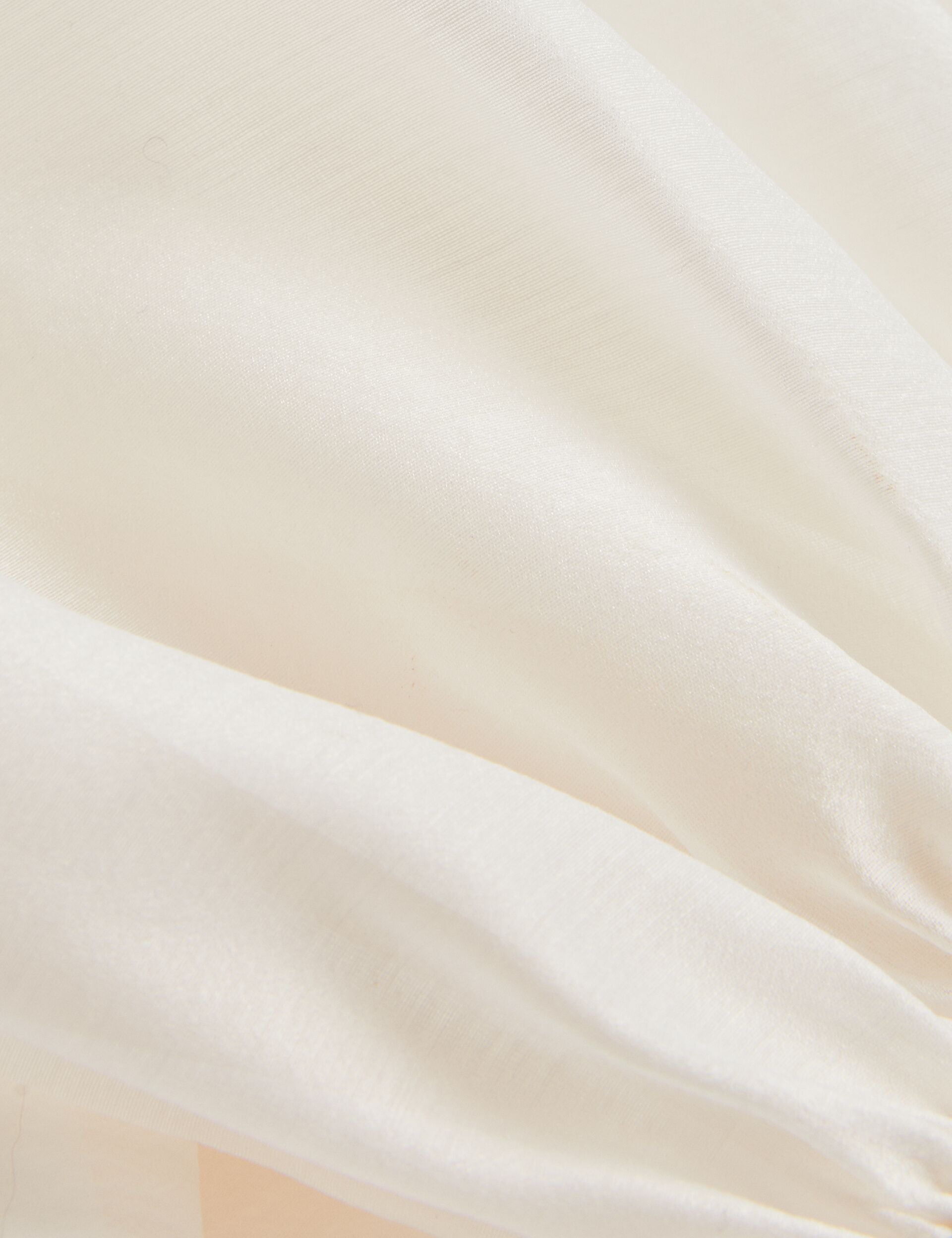 Ted Baker FRIAS - Sheer Organza Top with Balloon Sleeves IVORY
