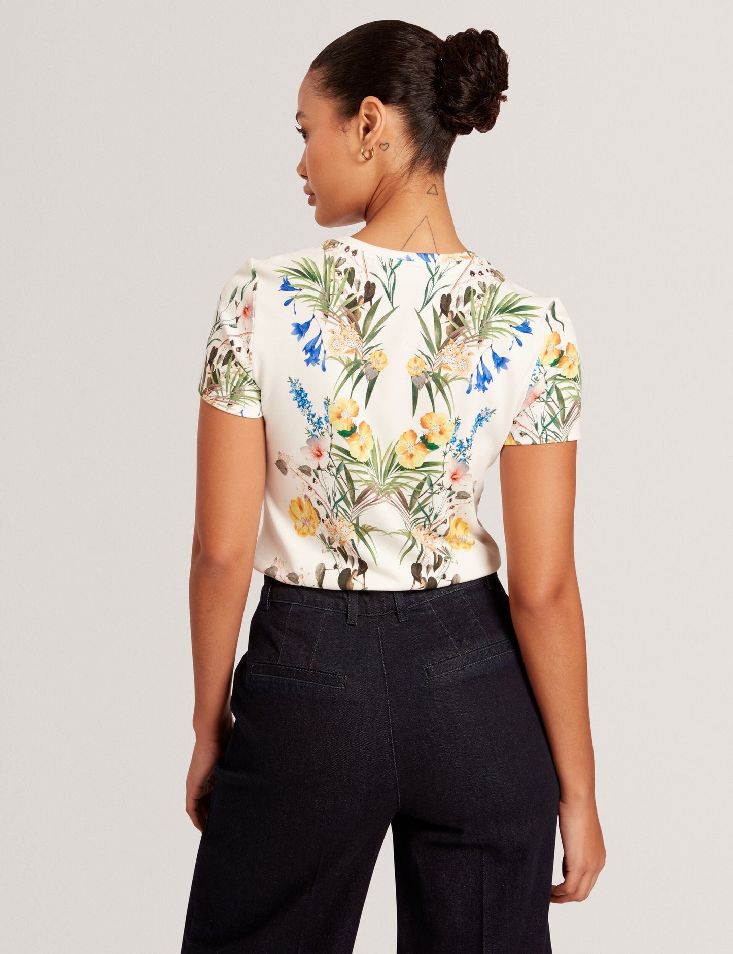 Ted Baker ALLOVER FLORAL T-SHIRT - White WHITE