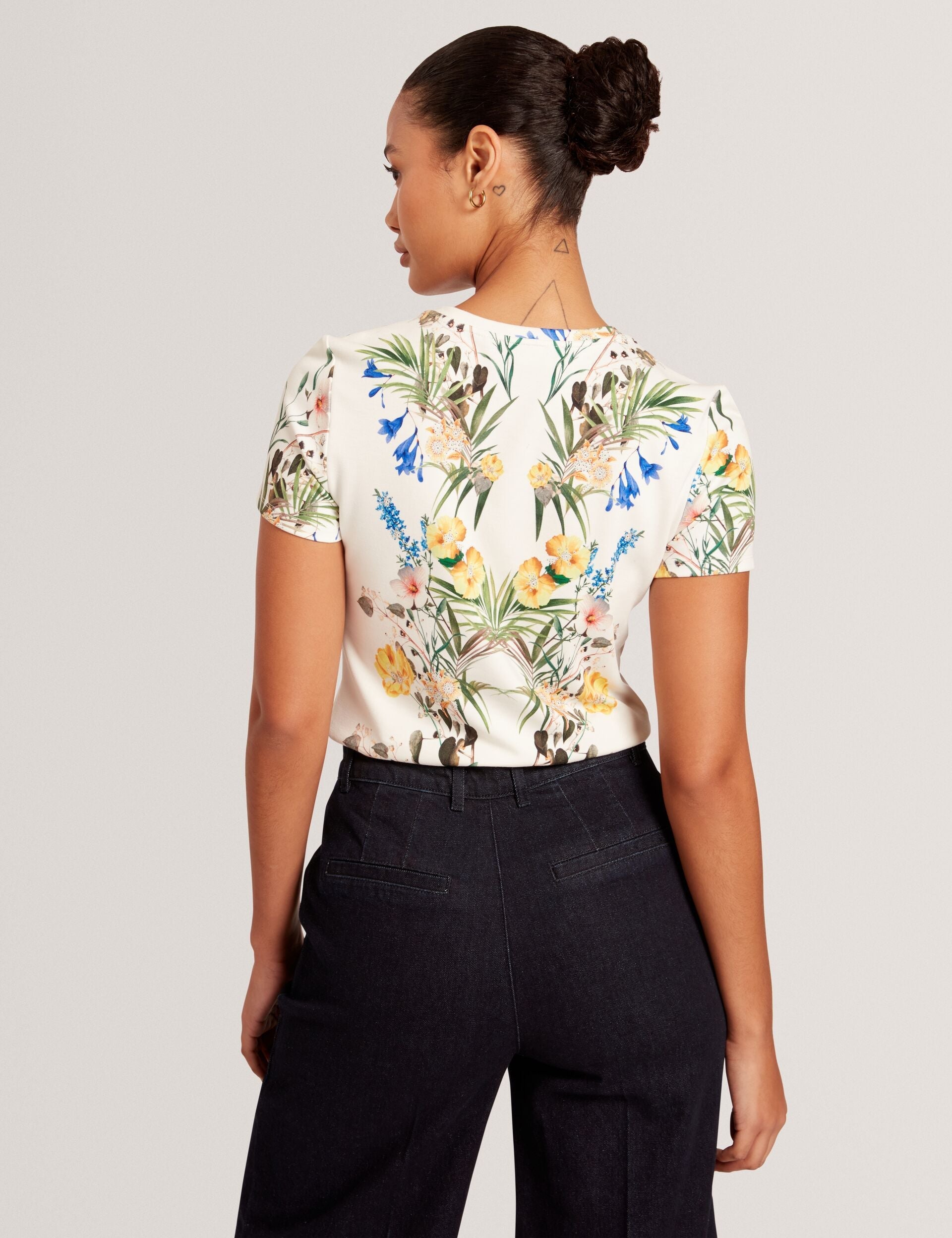 Ted Baker ALLOVER FLORAL T-SHIRT - White WHITE