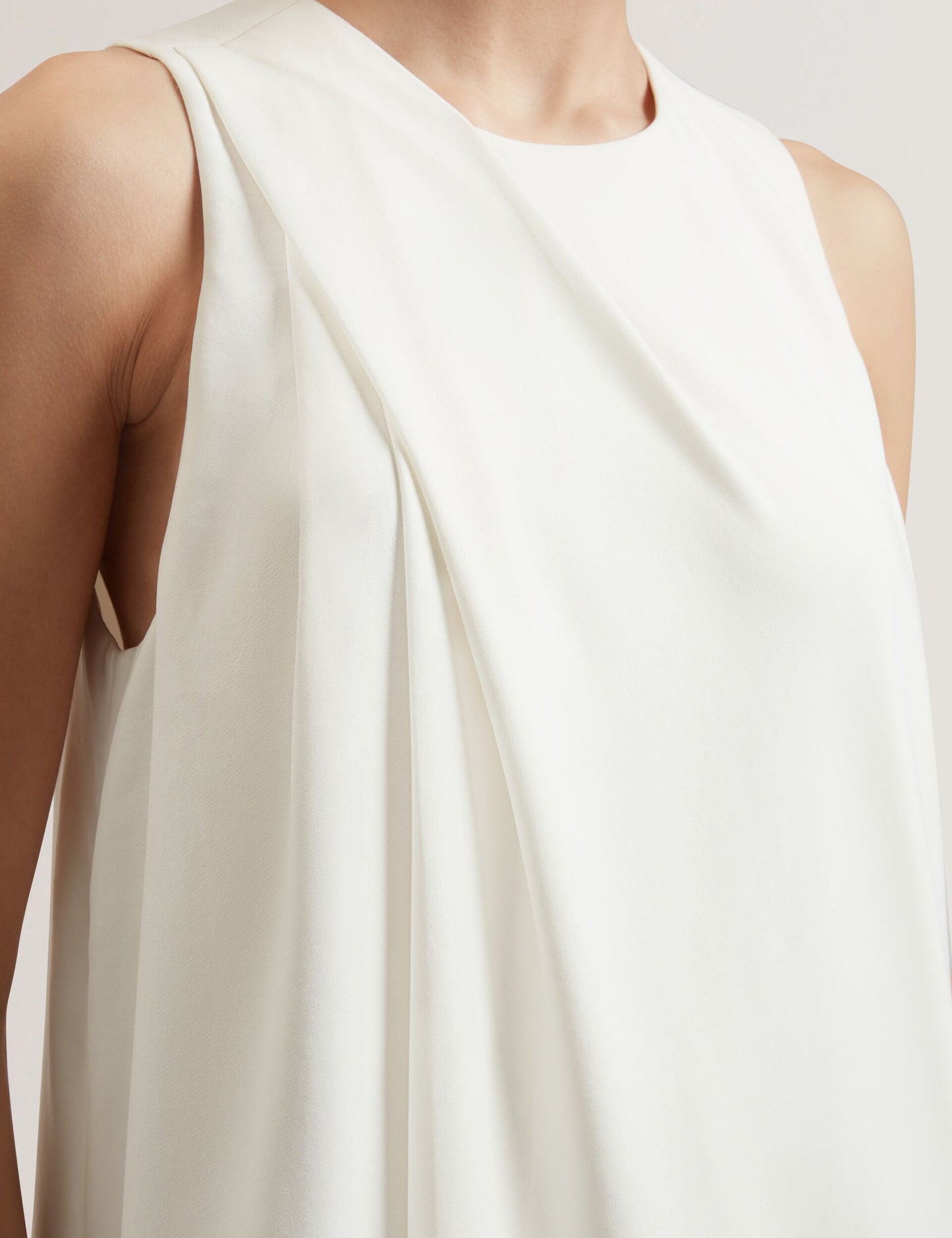 Ted Baker ICANA - Draped Front Asymmetric Sleeveless Top IVORY