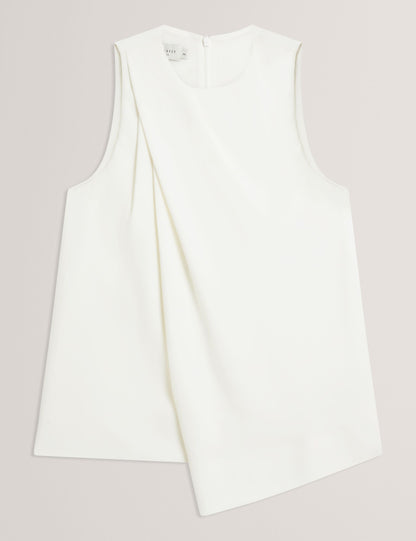 Ted Baker ICANA - Draped Front Asymmetric Sleeveless Top IVORY
