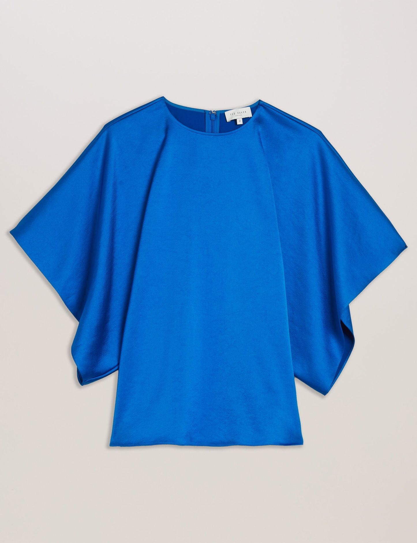 Ted Baker CHERIKA - Batwing Short Sleeve Satin Blouse BLUE