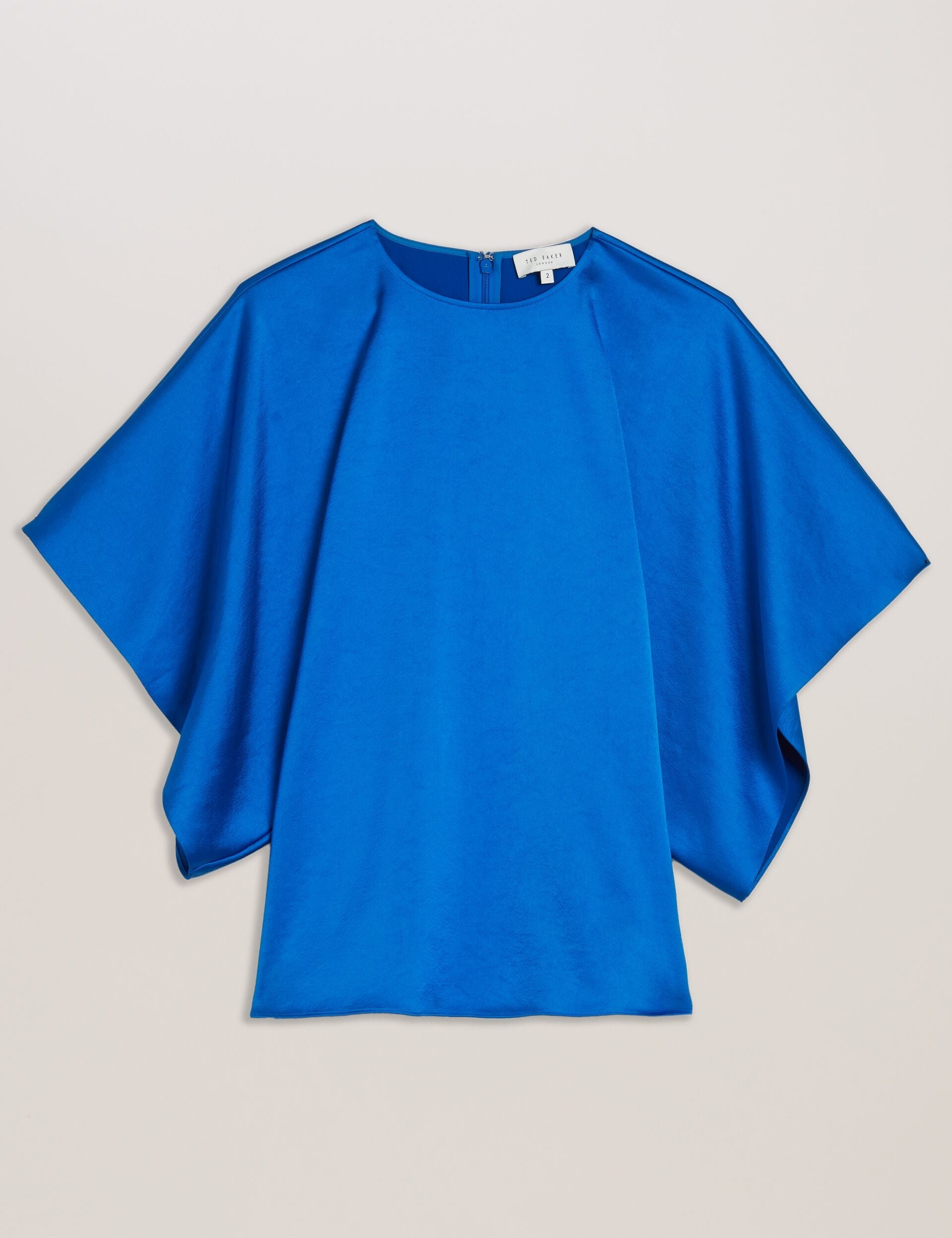 Ted Baker CHERIKA - Batwing Short Sleeve Satin Blouse BLUE