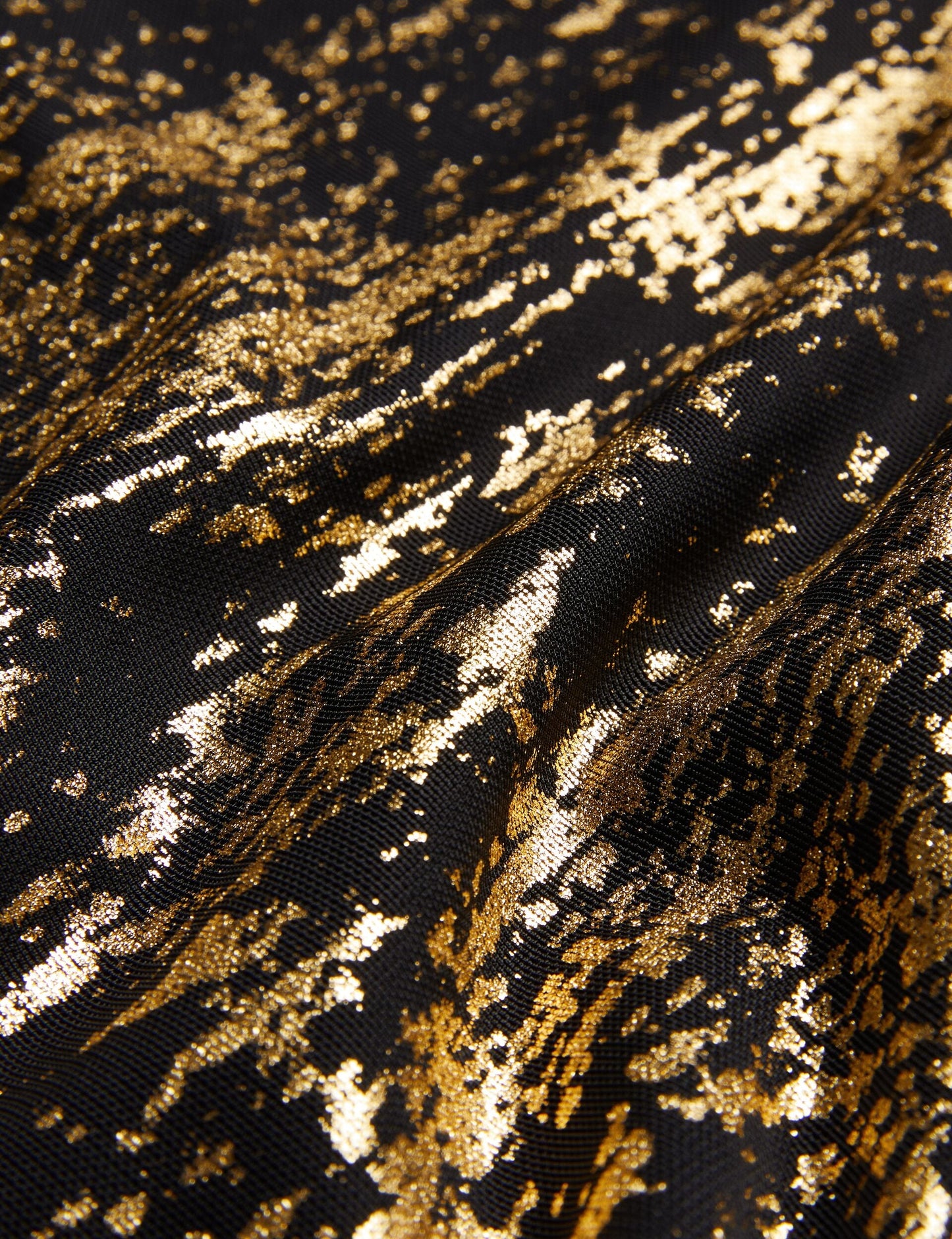Ted Baker KARENHA - Foil Printed Slash Neck Mesh Top BLACK