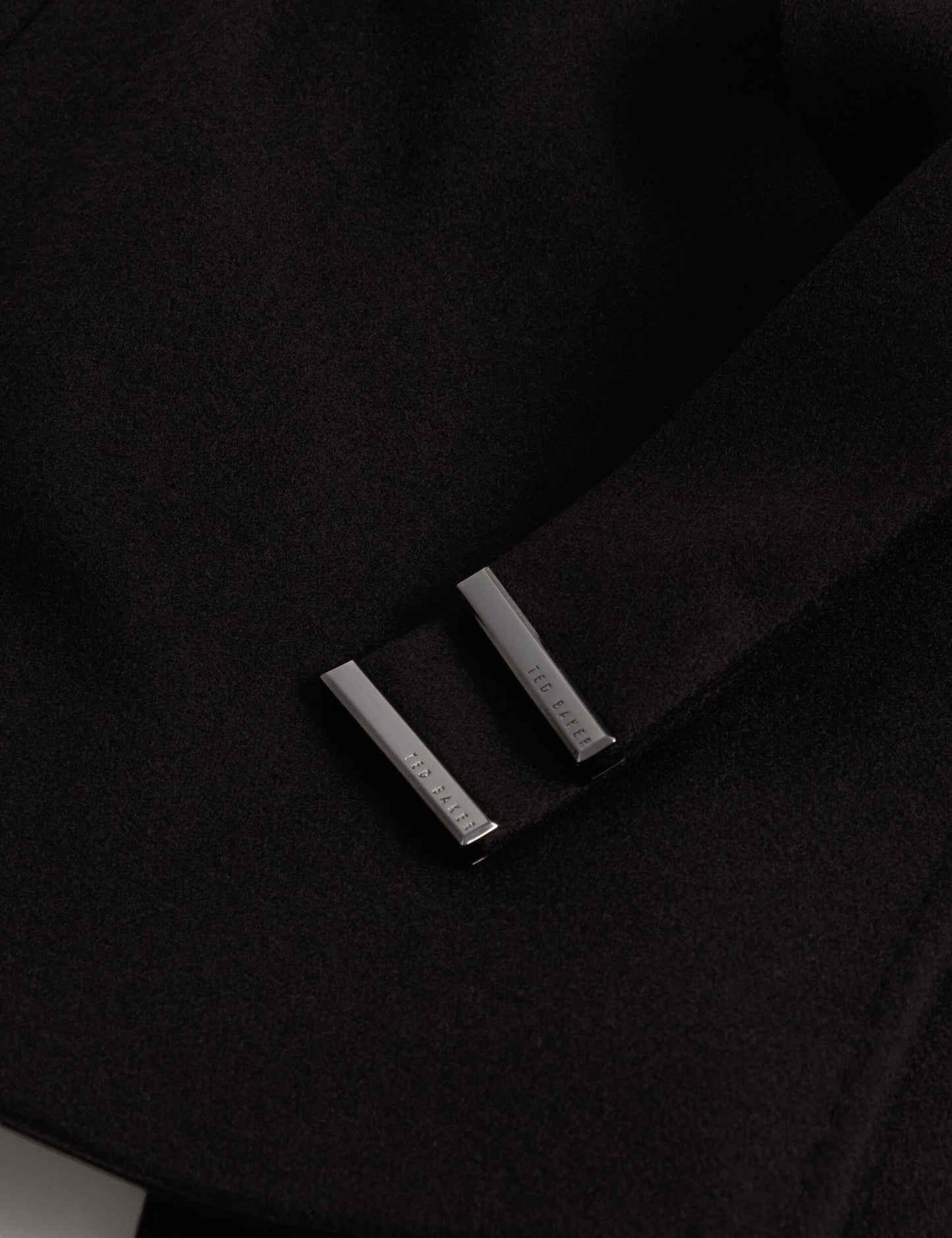 Ted Baker ROSESS Short Belted Wool Wrap Coat BLACK