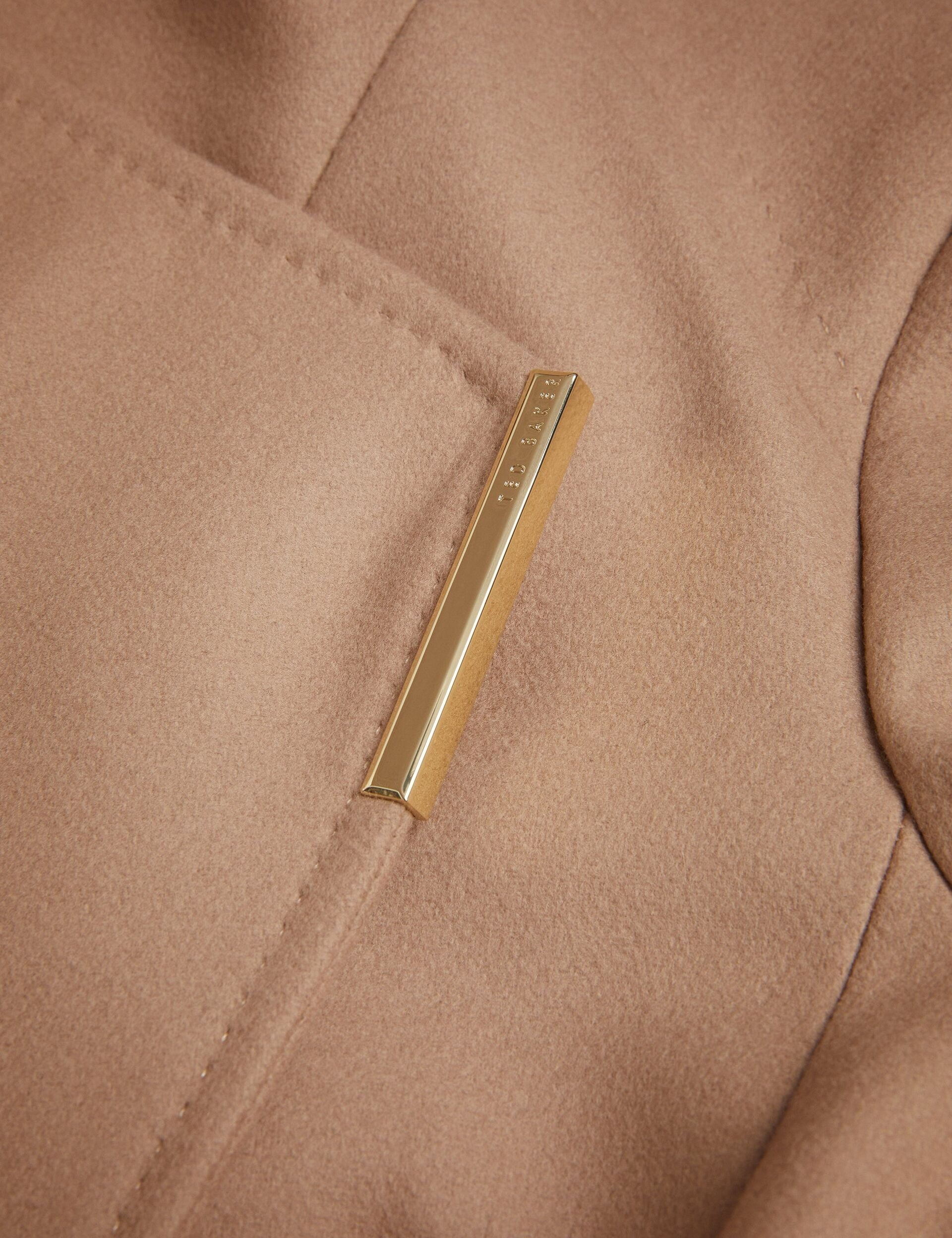 Ted Baker Ted Baker Women's ROSESSO Short Belted Wool Wrap Coat in Camel CAMEL