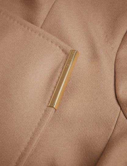 Ted Baker Ted Baker Women's ROSESSO Short Belted Wool Wrap Coat in Camel CAMEL