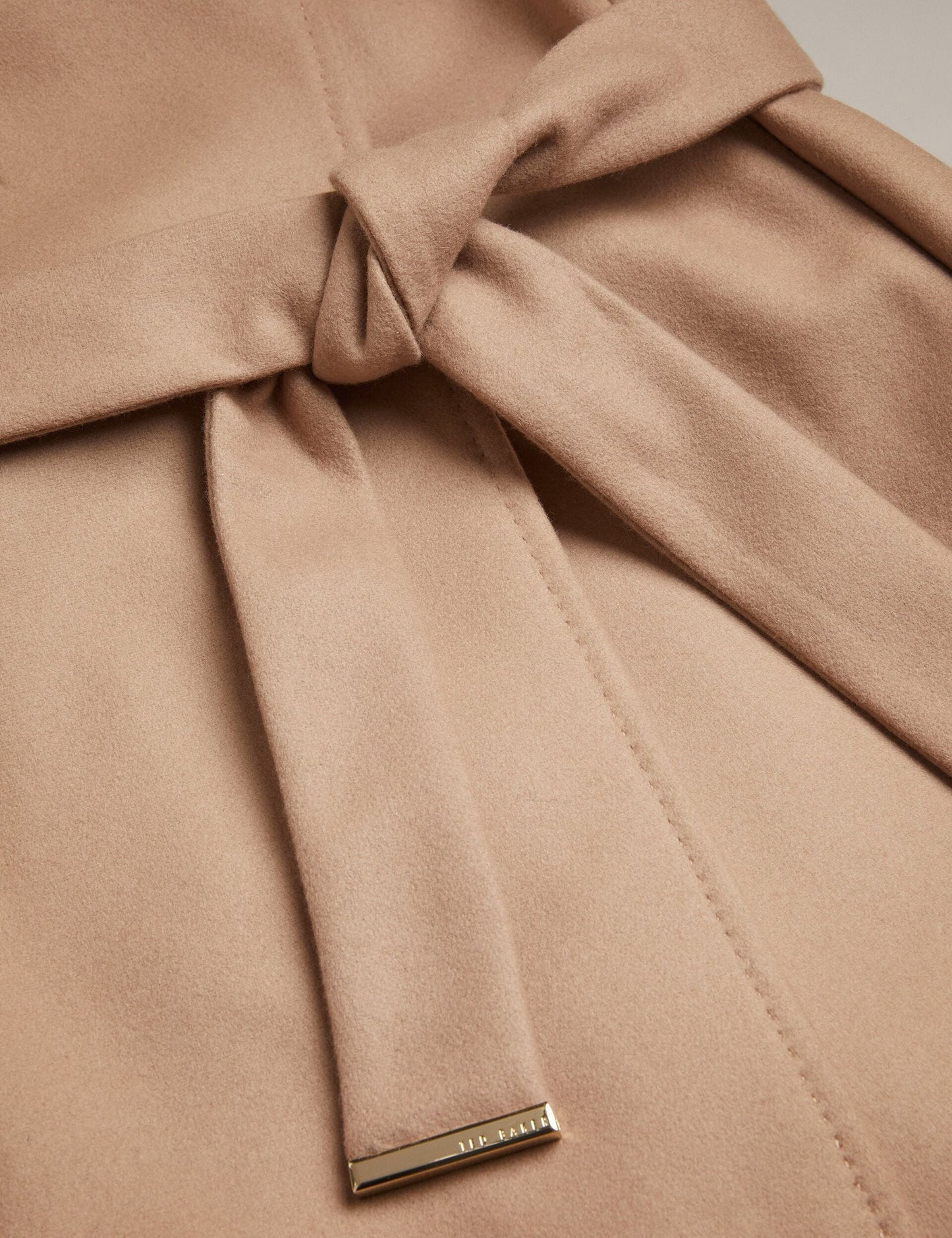 Ted Baker Ted Baker Women's ROSESSO Short Belted Wool Wrap Coat in Camel CAMEL