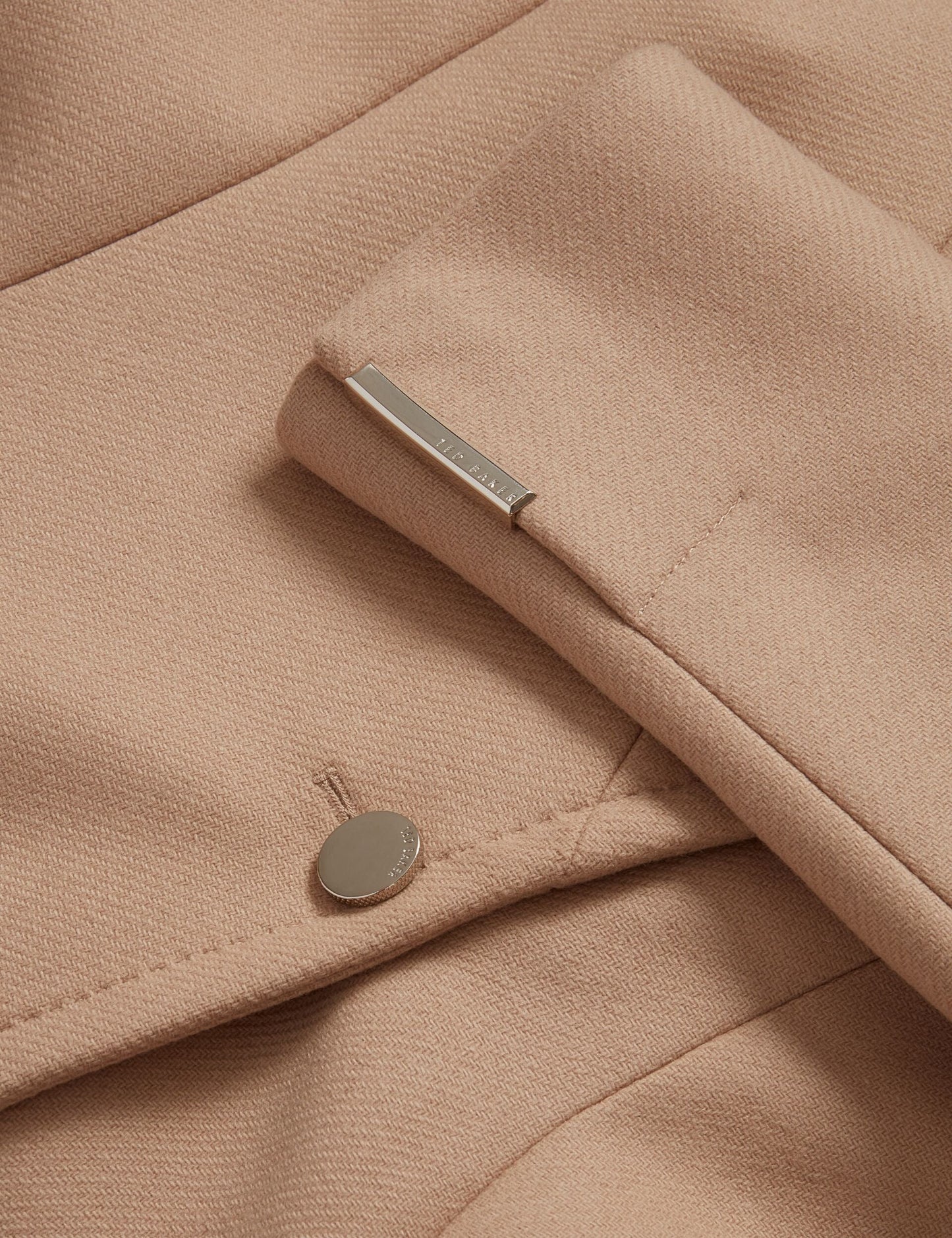 Ted Baker MINDEE Wool Rich Hourglass Longline Wrap Coat CAMEL