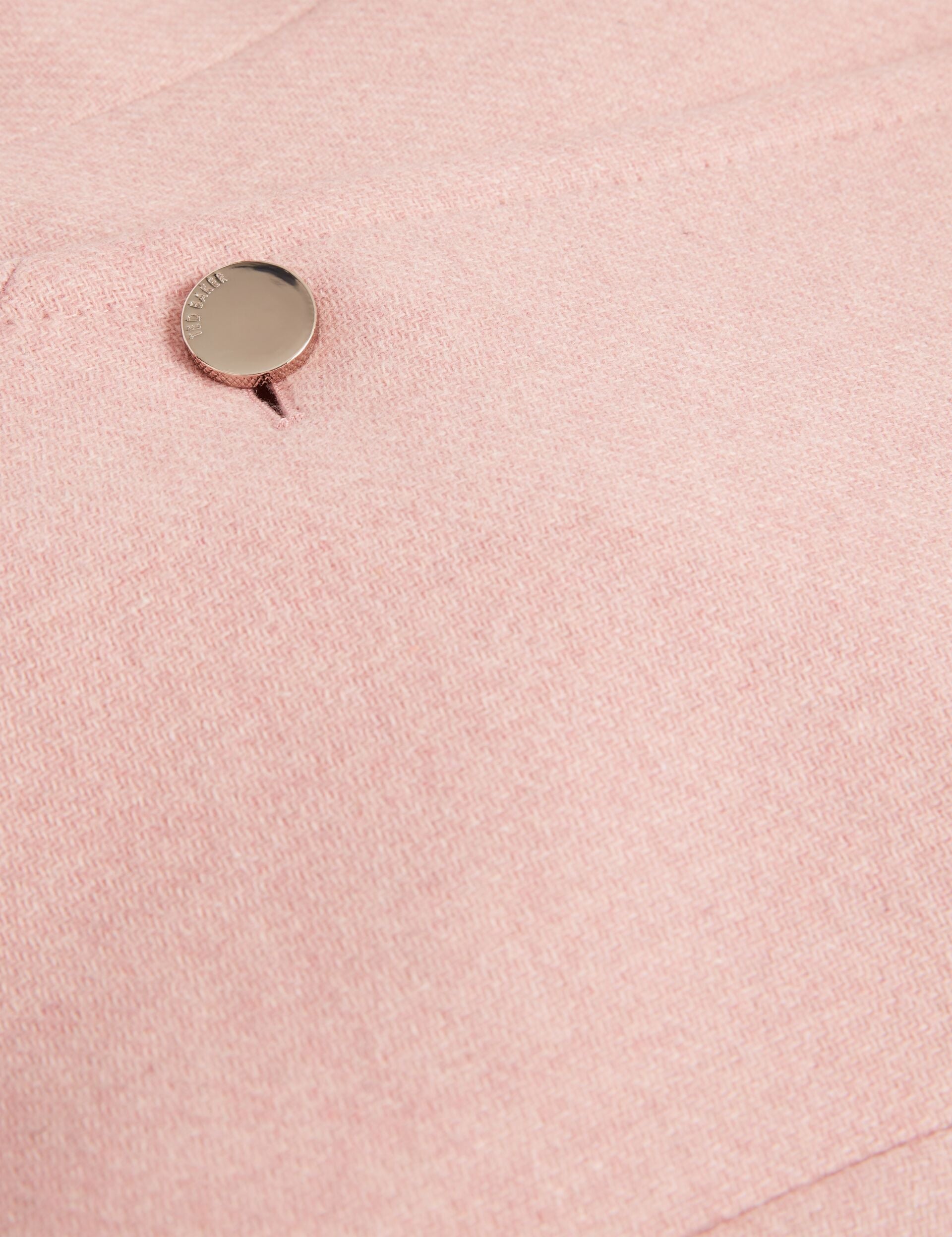 Ted Baker EVIGNA Wool Rich Hourglass Short Wrap Coat PALE PINK