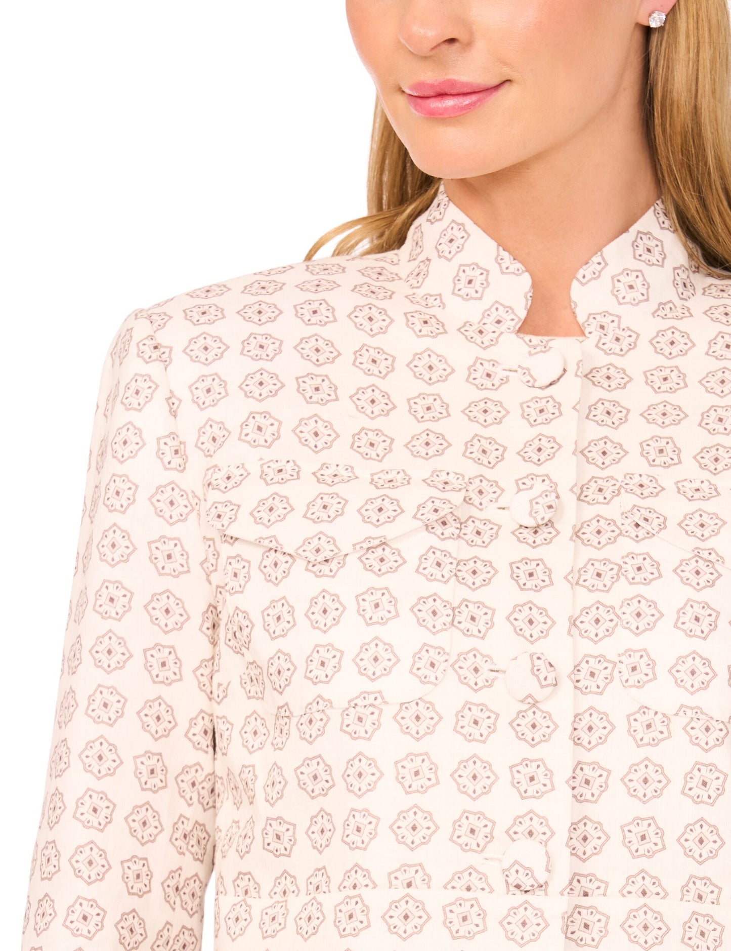 Ted Baker CROPPED STRUCTURED POCKET DETAIL JACKET - New Ivory IVORY