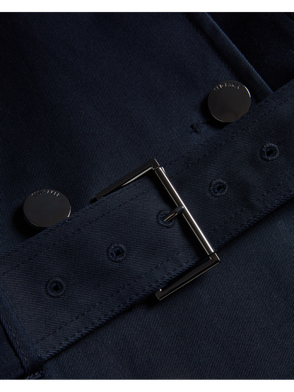 Ted Baker ROBBII - Lightweight Showerproof Belted Trench Coat NAVY