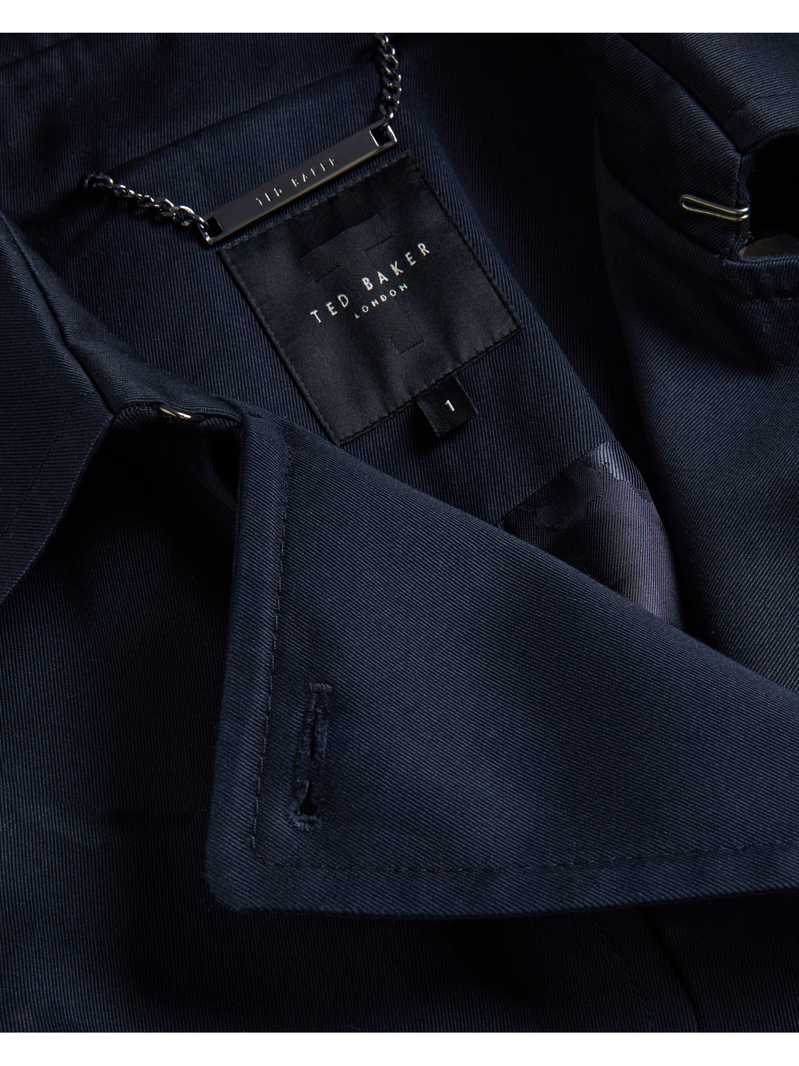 Ted Baker ROBBII - Lightweight Showerproof Belted Trench Coat NAVY