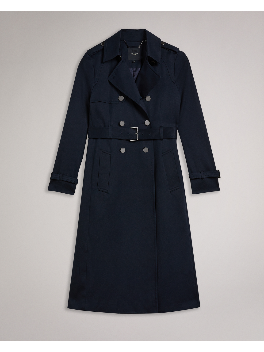 Ted Baker ROBBII - Lightweight Showerproof Belted Trench Coat NAVY