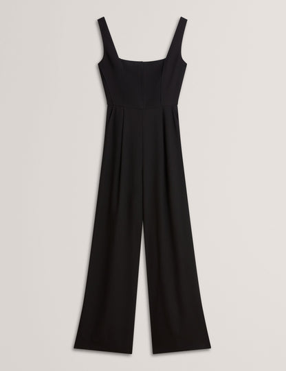 Ted Baker INUJ - Panelled Wide Leg Tailored Jumpsuit BLACK