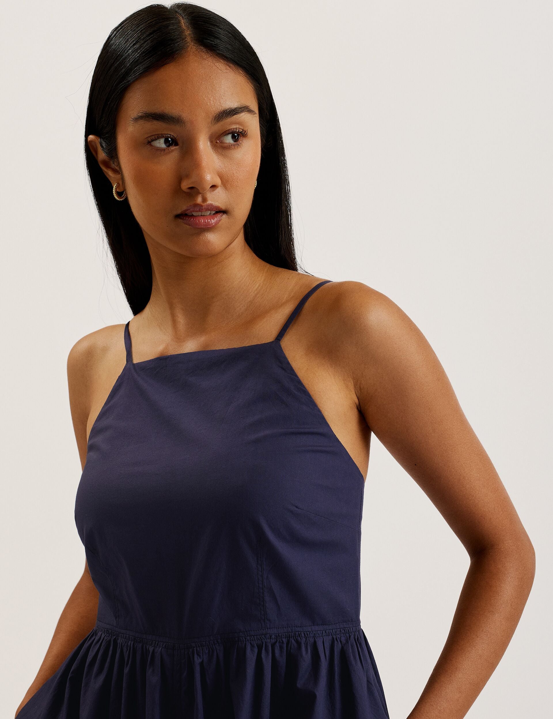 Ted Baker EZE - Squared Neck Strappy cross over Jumpsuit DARK BLUE