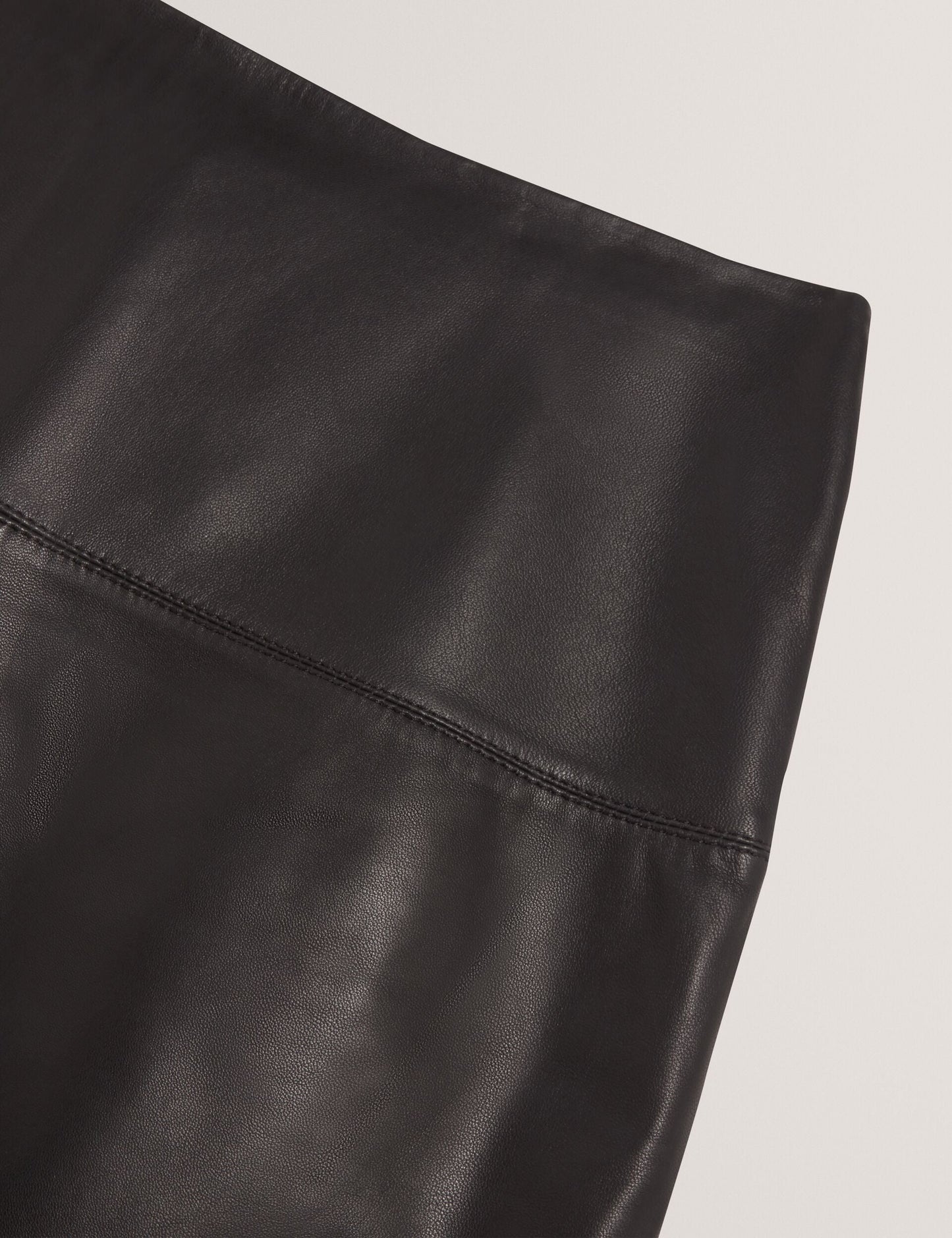 Ted Baker VALIAT - A-Line Leather Mini Skirt BLACK