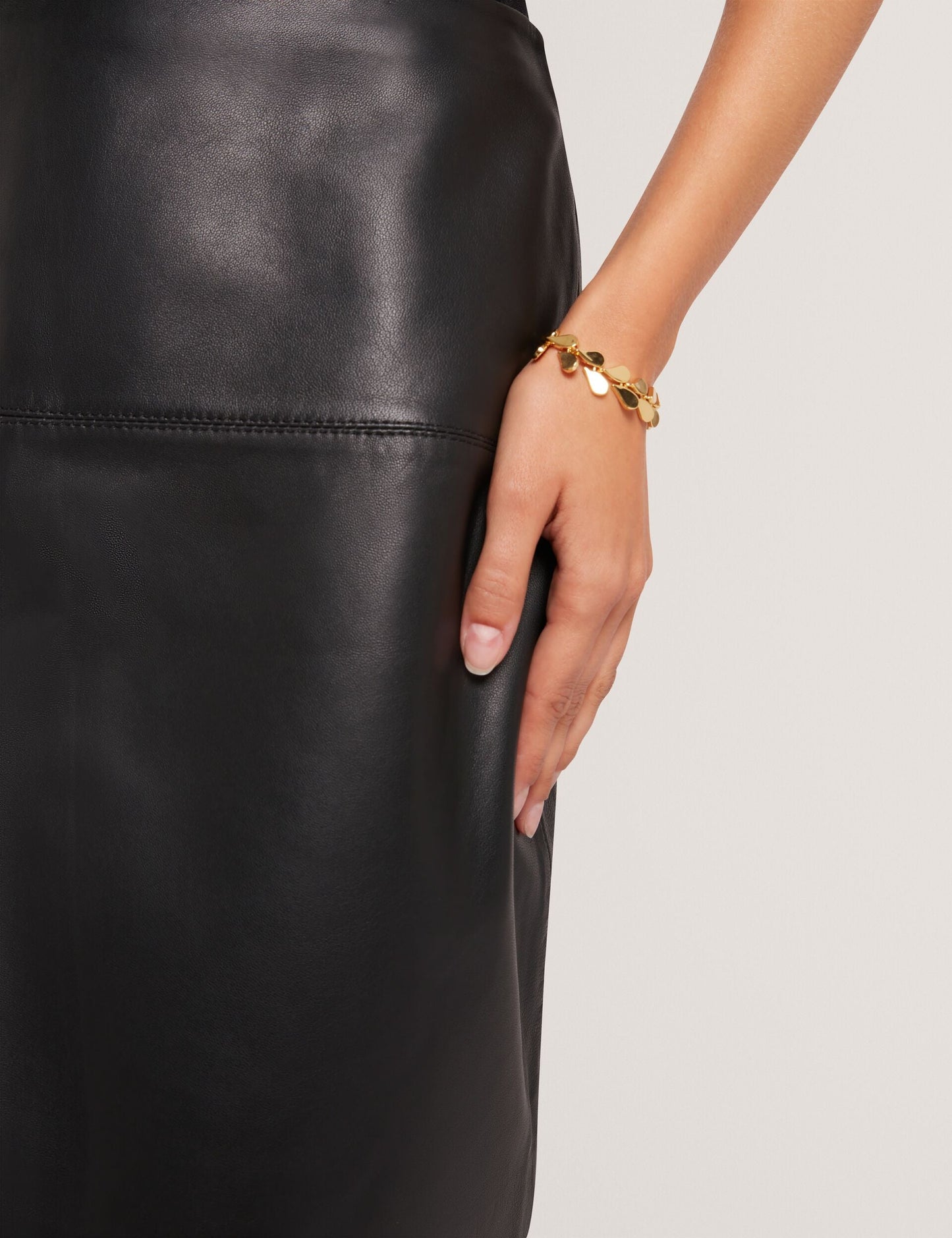 Ted Baker VALIAT - A-Line Leather Mini Skirt BLACK
