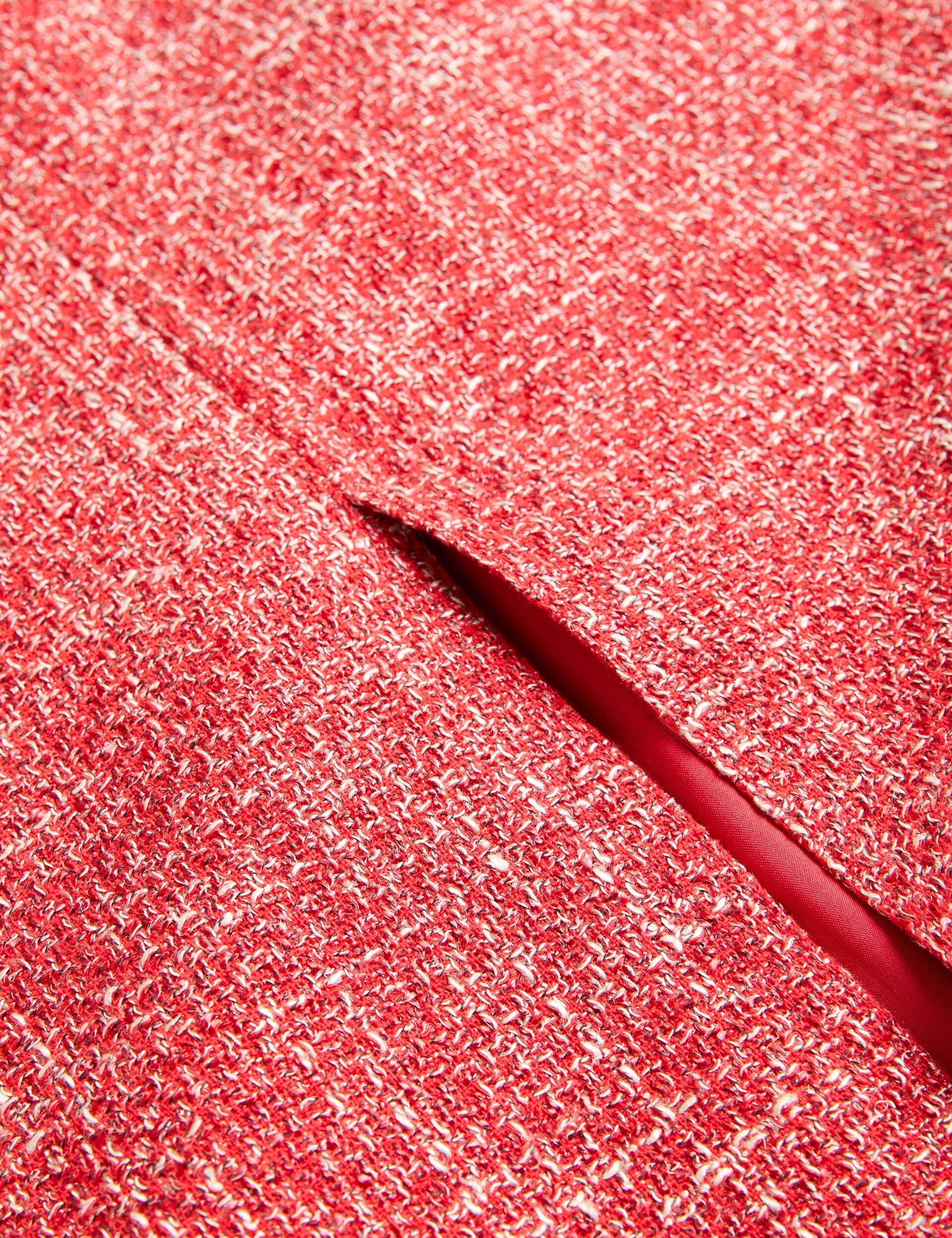 Ted Baker SUMIS - Tailored Boucle Midi Skirt With Front Slit RED