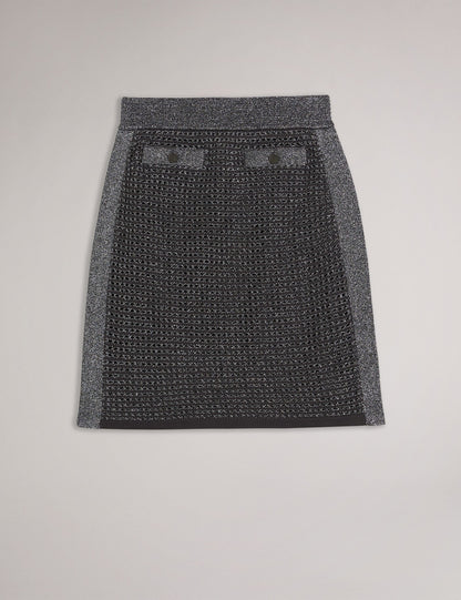 Ted Baker SANNIAA - Mini Skirt GUNMETAL