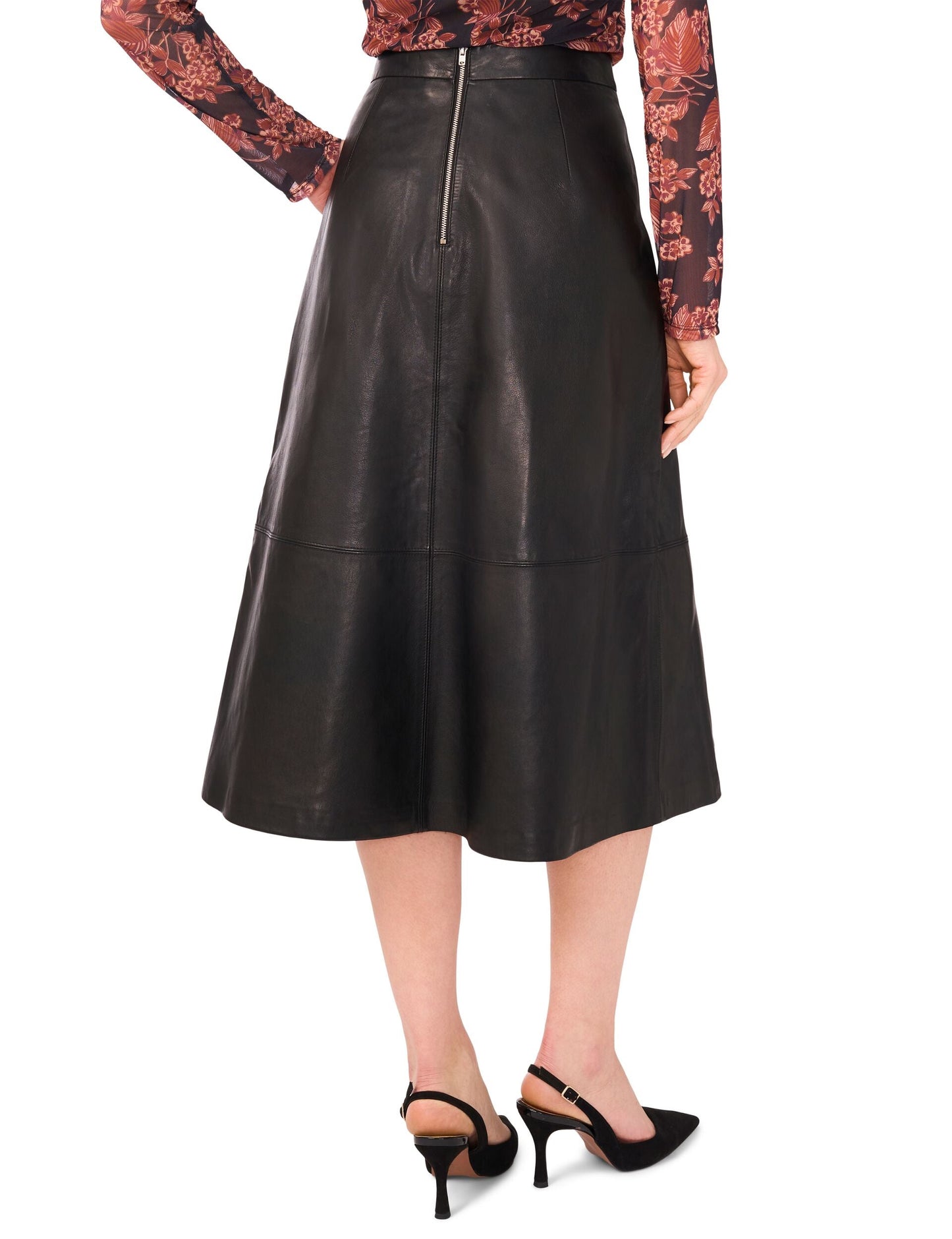 Ted Baker LYNDELLE - Leather Maxi Skirt BLACK
