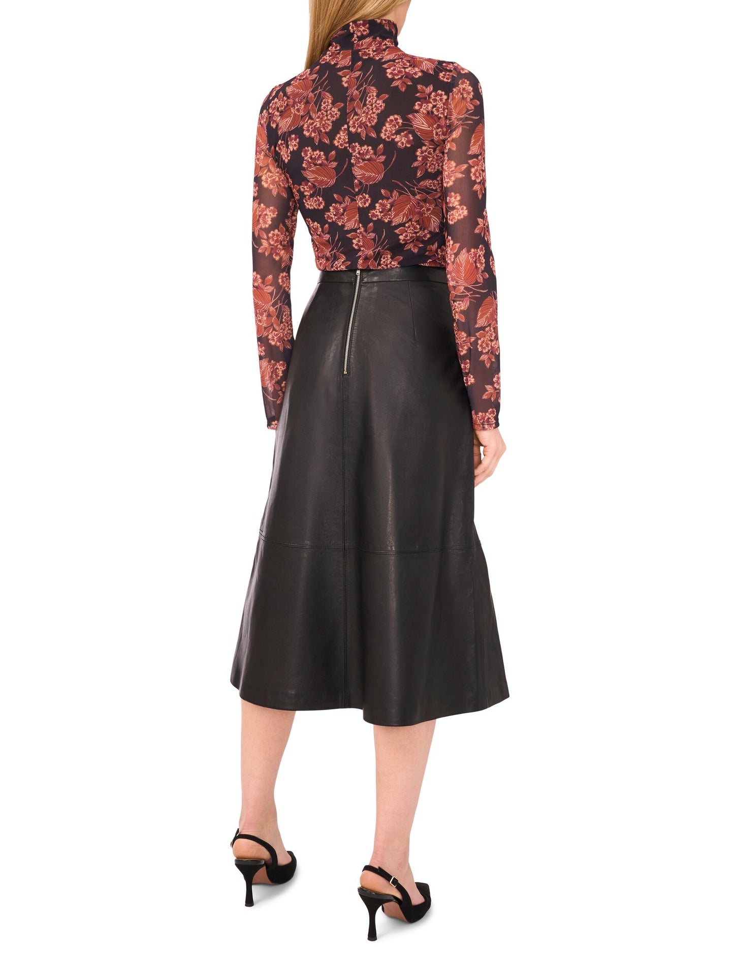 Ted Baker LYNDELLE - Leather Maxi Skirt BLACK
