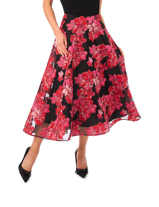 Ted Baker FIONA - Floral Brocade Midi Skirt PINK