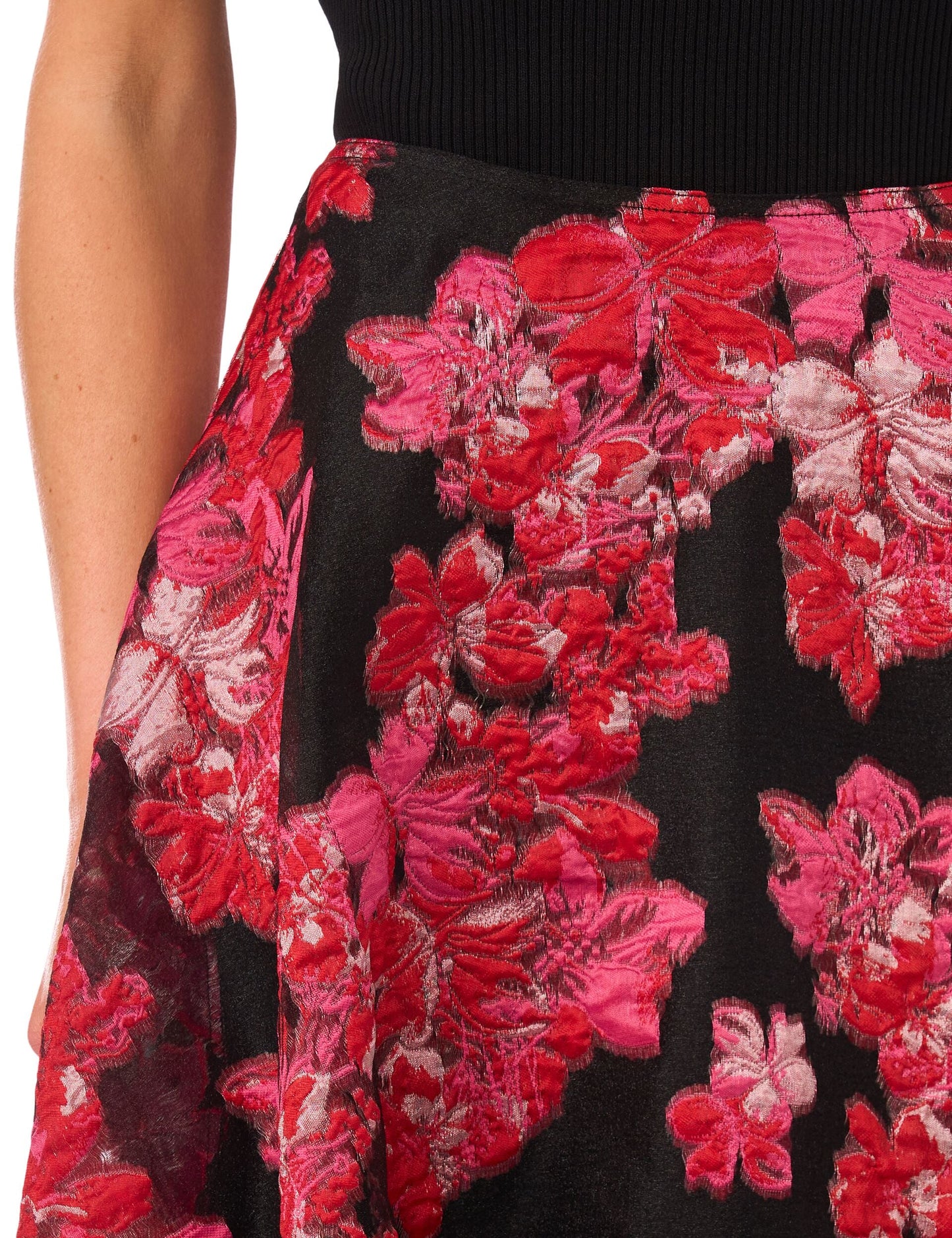 Ted Baker FIONA - Floral Brocade Midi Skirt PINK