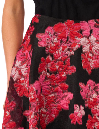 Ted Baker FIONA - Floral Brocade Midi Skirt PINK