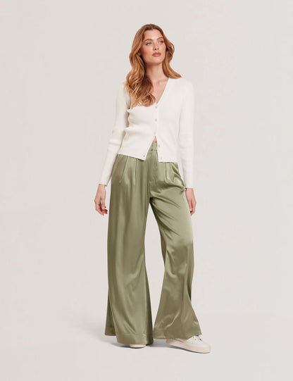 Ted Baker V-NECK CARDIGAN WITH RIB - Ivory IVORY