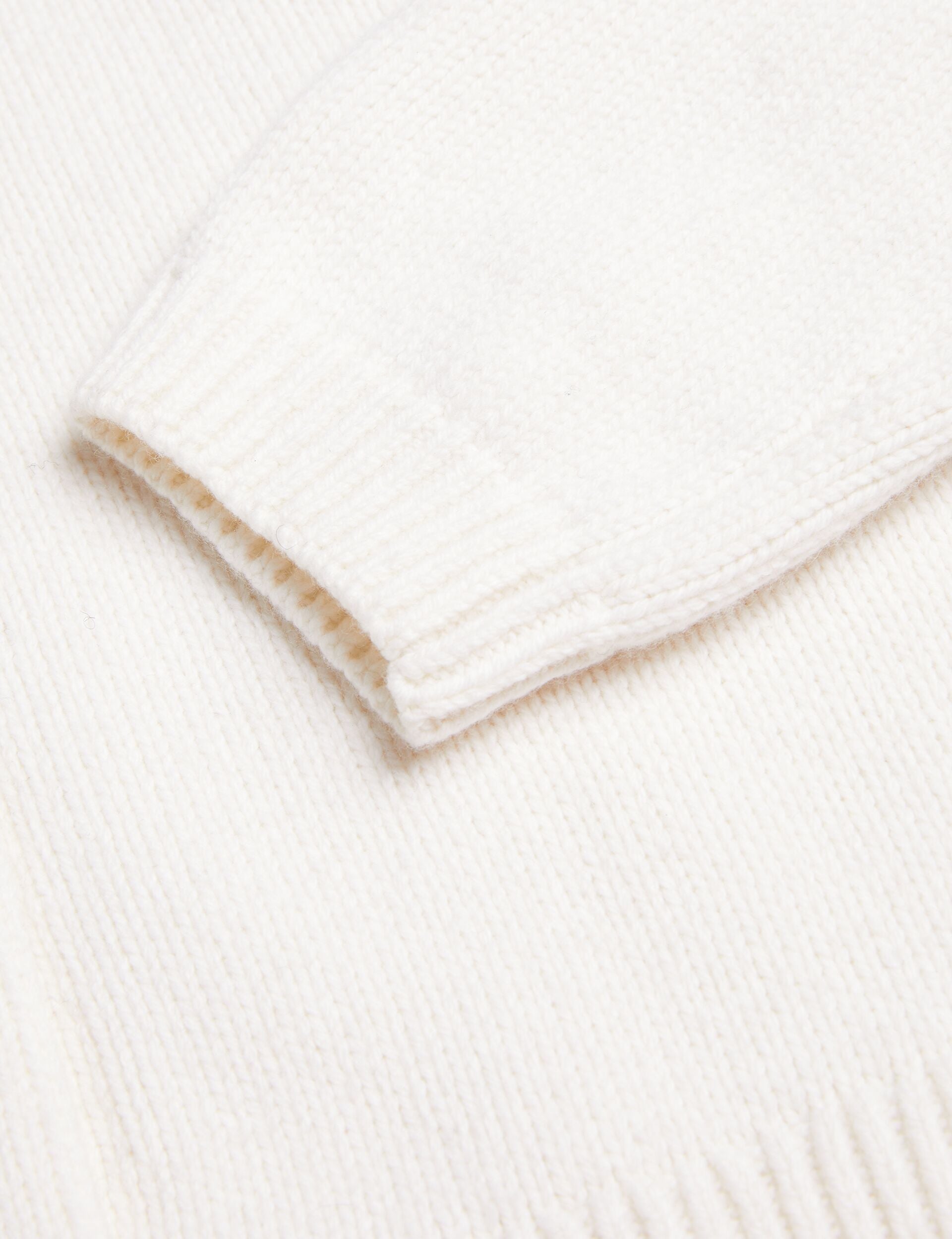 Ted Baker JAYCEY - Rose Button Knitted Crew Neck Cardigan IVORY