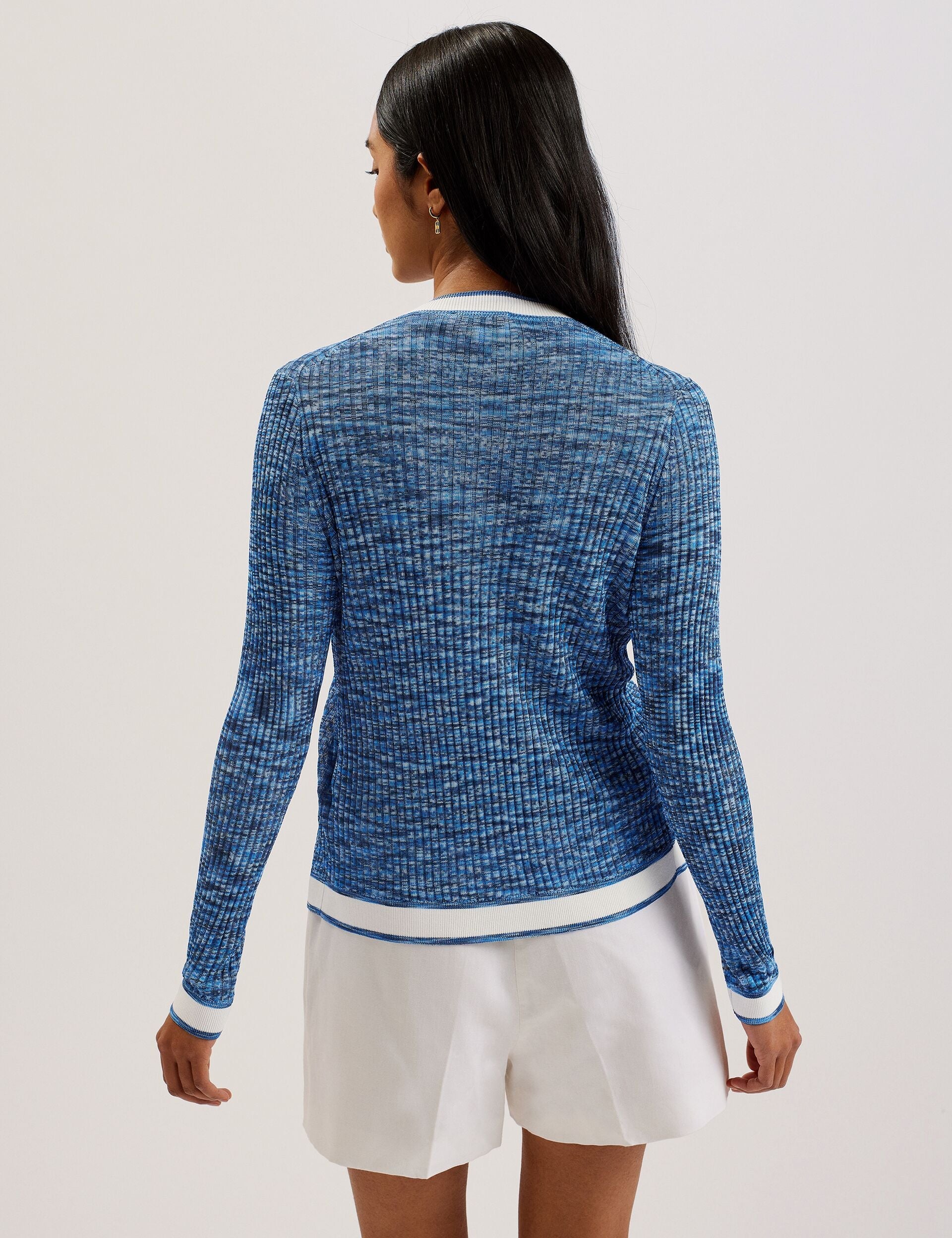 Ted Baker ADDLINN - Long Sleeve Fitted Cardigan BLUE