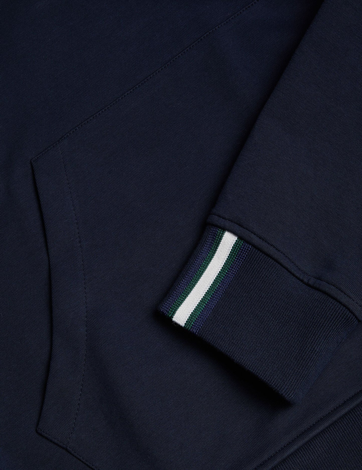 Ted Baker DROTOW - Logo Detail Cotton Blend Hoodie NAVY
