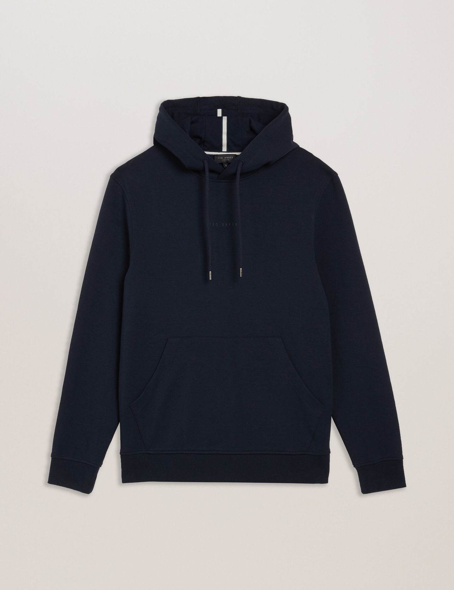Ted Baker DROTOW - Logo Detail Cotton Blend Hoodie NAVY