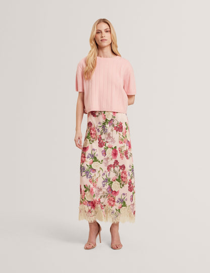 Ted Baker SHERRY - Cashmere Rib Pull Over Sweater PINK