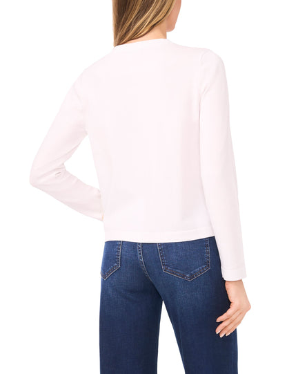 Ted Baker CASSIA Floral Overlay Crew Neck Cardigan WHITE