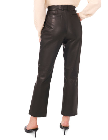 Ted Baker LYNDINA - Leather Straight Leg Trousers BLACK