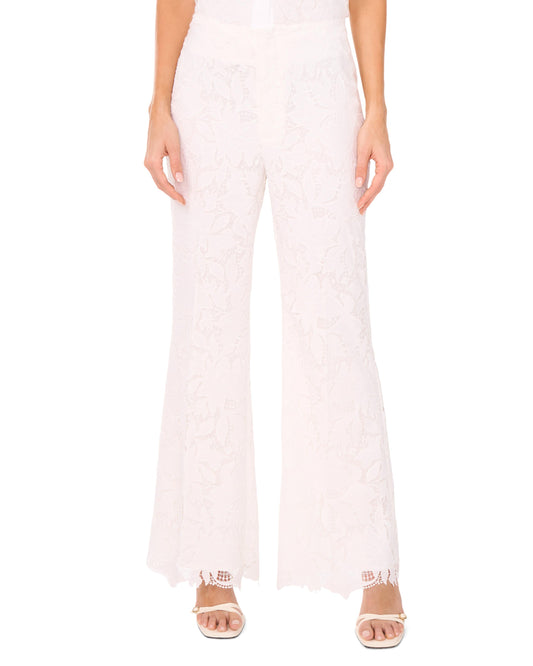 Ted Baker LACE FRONT PLEAT SUITING PANT - White WHITE
