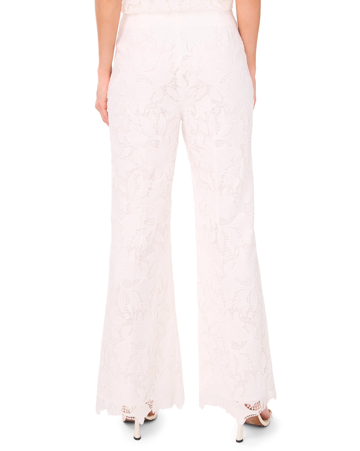 Ted Baker LACE FRONT PLEAT SUITING PANT - White WHITE