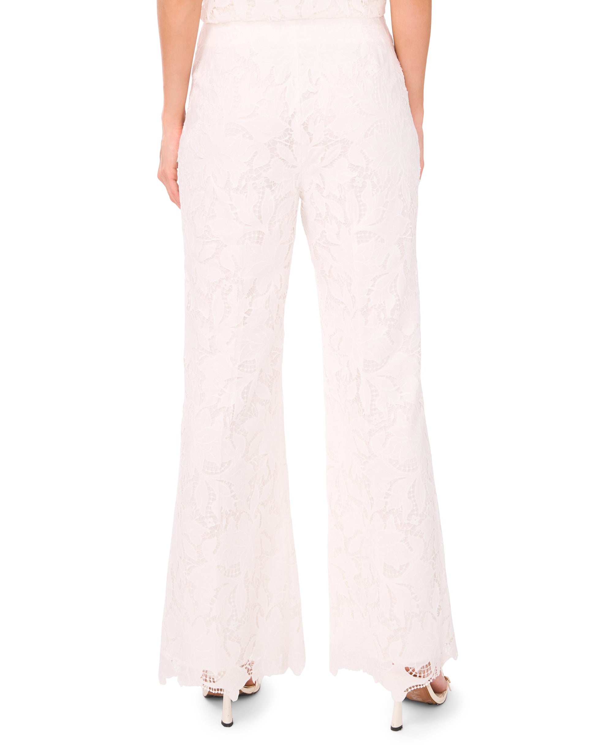 Ted Baker LACE FRONT PLEAT SUITING PANT - White WHITE