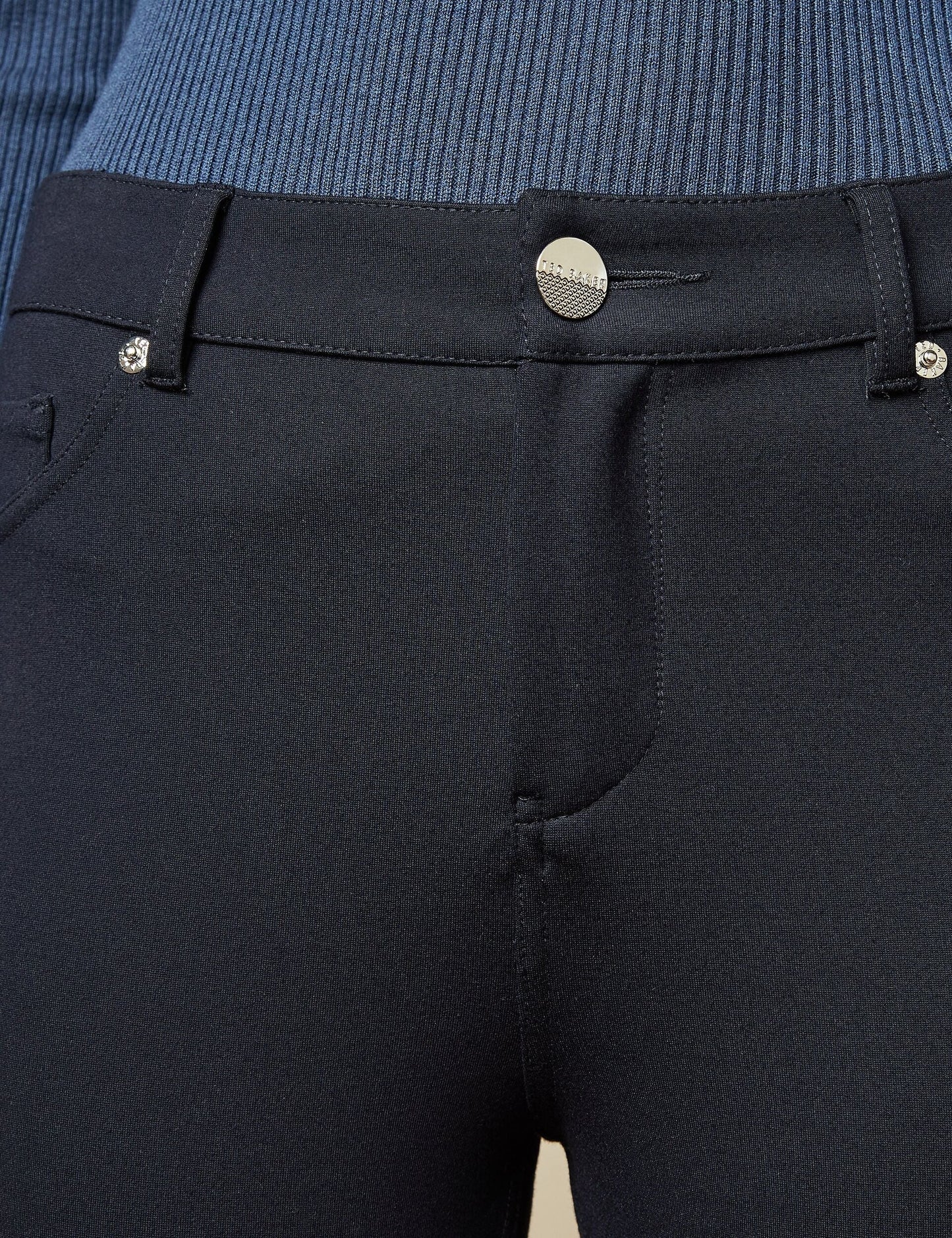 Ted Baker STRENTI - Skinny Fit Zip Cuff Jeggings DARK BLUE