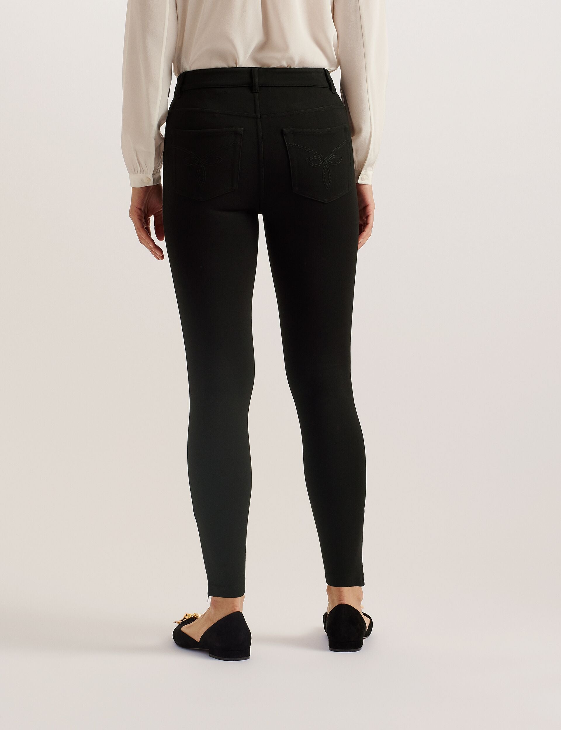 Ted Baker STRENTI - Skinny Fit Zip Cuff Jeggings BLACK
