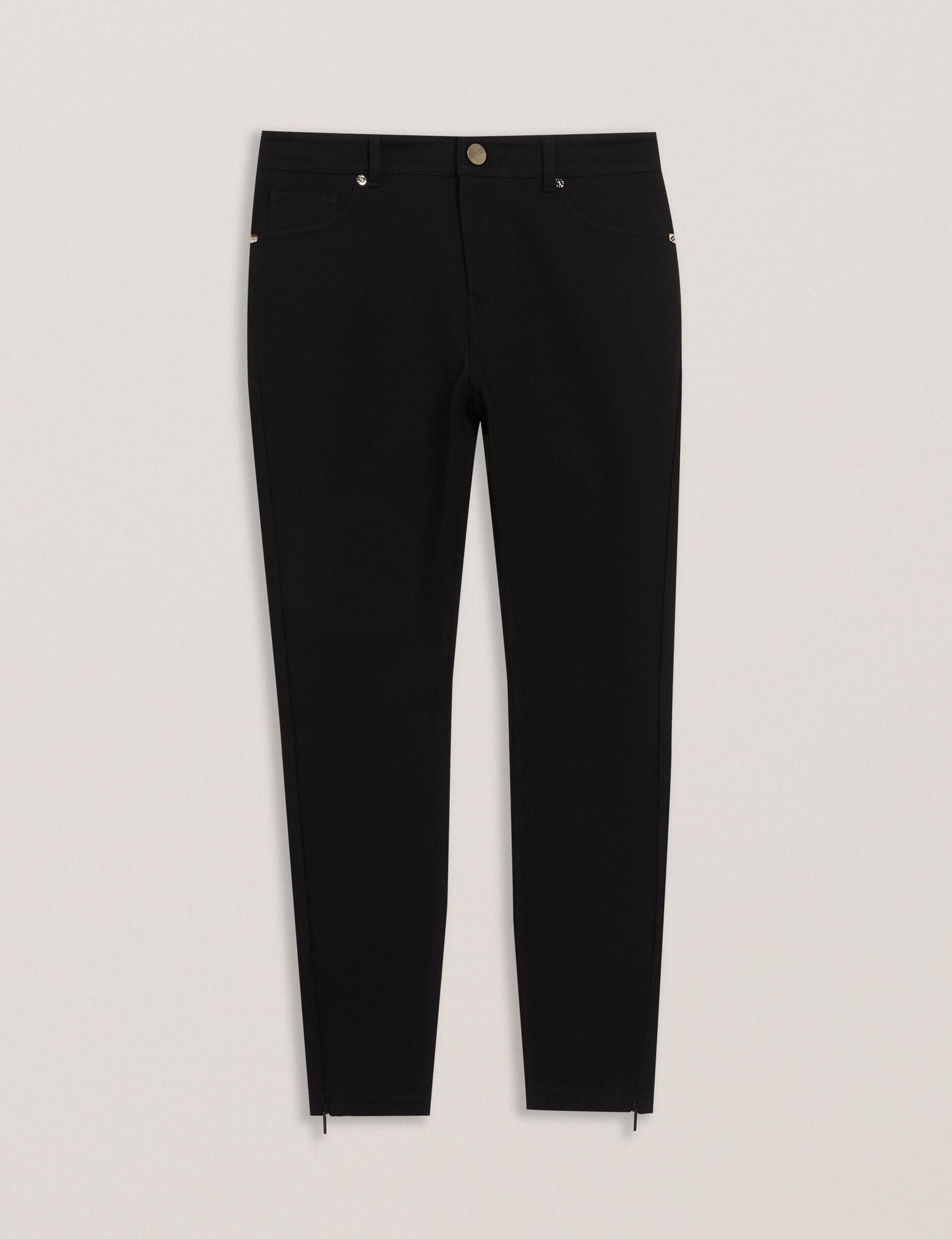 Ted Baker STRENTI - Skinny Fit Zip Cuff Jeggings BLACK