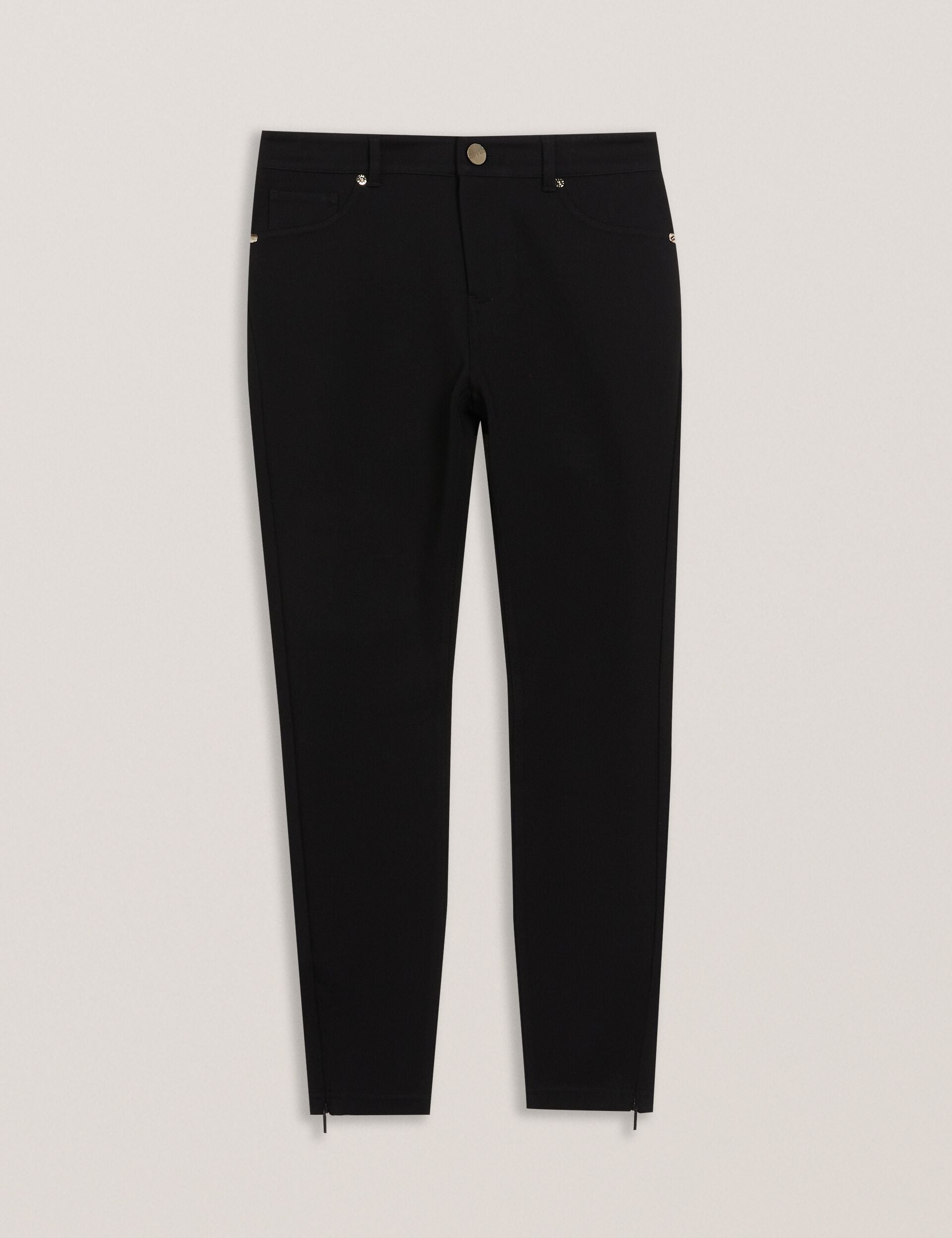 Ted Baker STRENTI - Skinny Fit Zip Cuff Jeggings BLACK