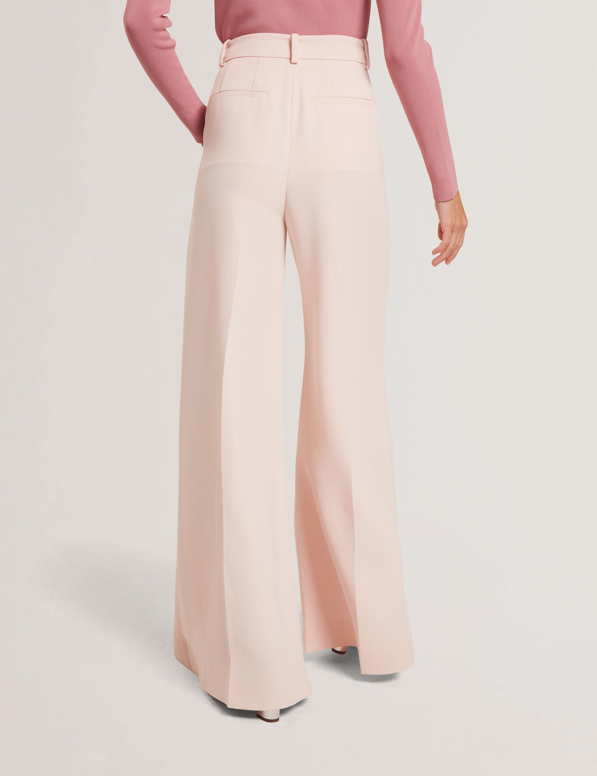 Ted Baker TRAGAT - Ultra Wide Leg Woven Tailored Trousers PALE PINK