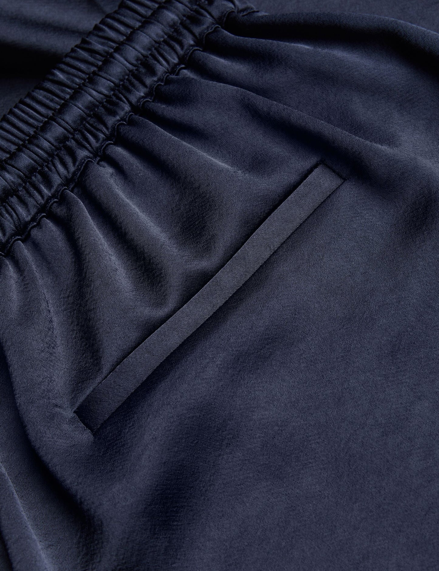 Ted Baker UMAIBO - Satin Wide Leg Drawstring Joggers NAVY